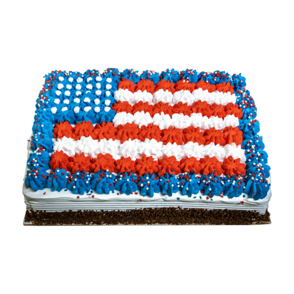 American flag ice cream cake