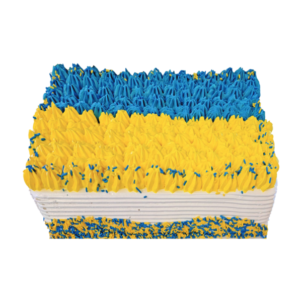 Ukraine flag ice cream cake