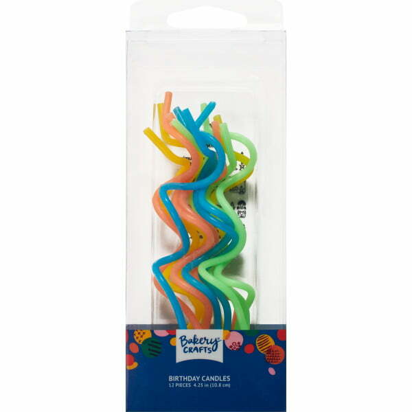 Neon twist shaped candles