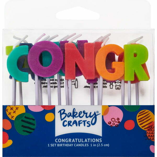 Congratulations letters specialty candles